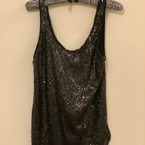 Black sequin top
